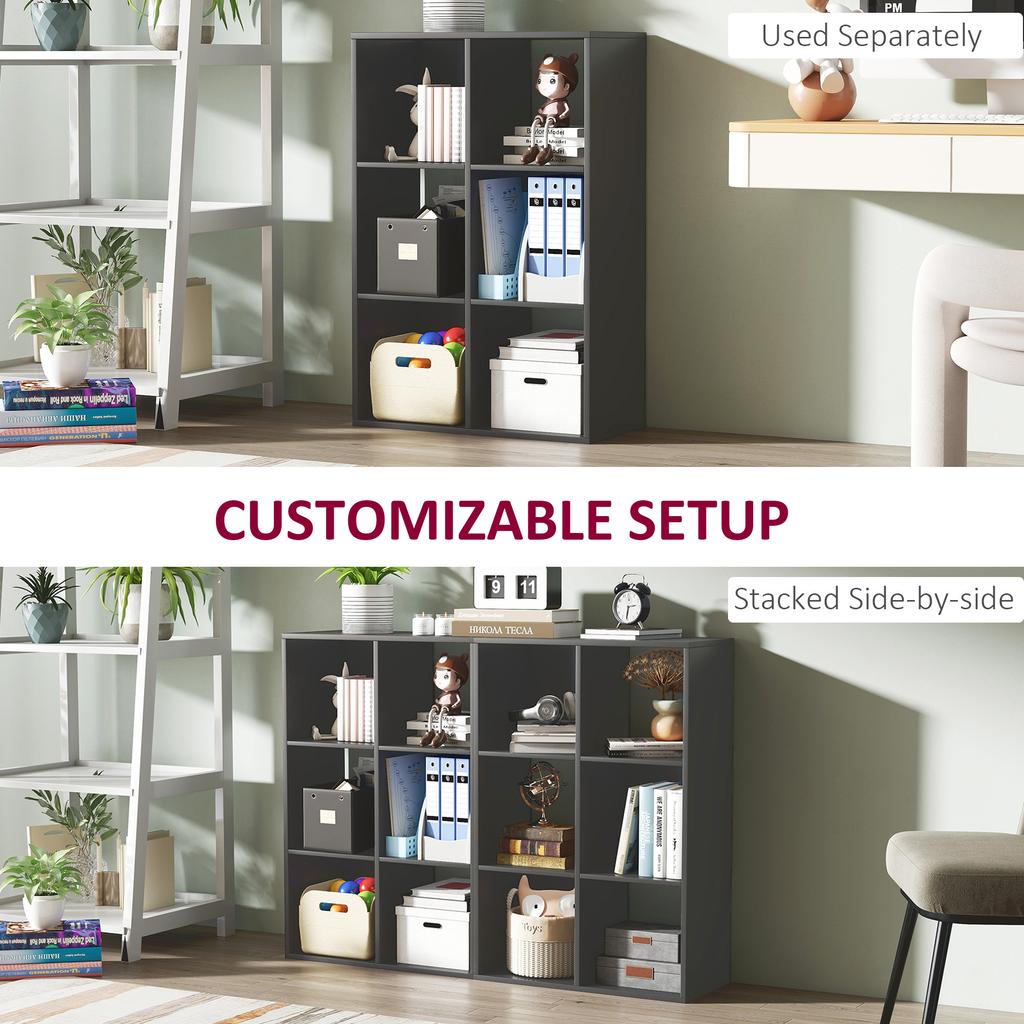 6-Cube Bookshelf - Black