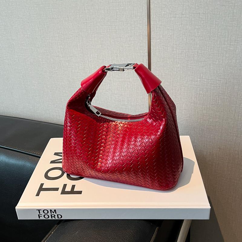 

Premium sense woven pattern handbag women s new fashion versatile shoulder messenger bag niche dumpling bag