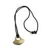 Collana con Cordoncino e Ciondolo in Paglia Intrecciata a Lunghezza Regolabile, Design Francese, per Uso Quotidiano e Feste
