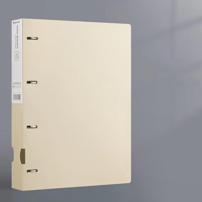 New A4 Loose-leaf Folder Document Display Book 4 Holes Loose-leaf Folder Morandi Colour Waterproof File Ring Office Stationery