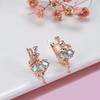 585 Ballet Girl, Earrings, Wind Power Copper Zircon, Personality Trend Earrings