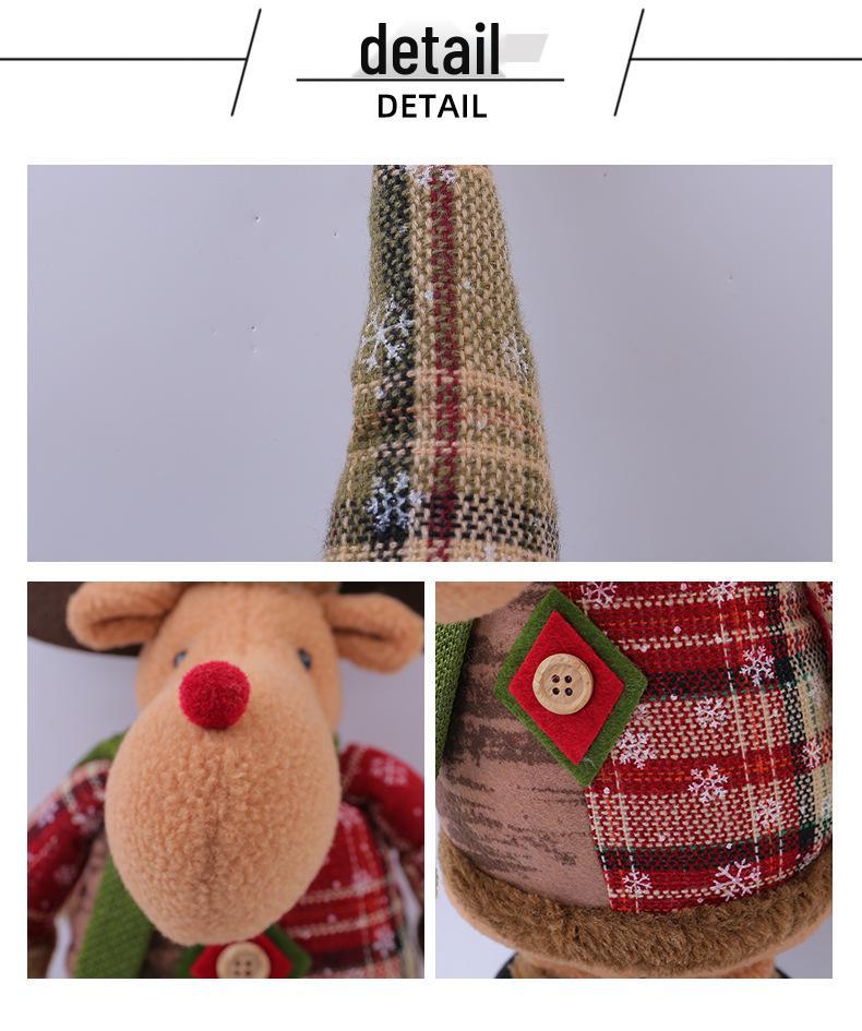 Jingchen Christmas Telescopic Doll: Santa Claus & Snowman Window Display Ornament