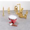 Life Like Doll House Furniture Accessories Miniature Saxophone And Accordion Drum Instrument Model Figure Scene Props
