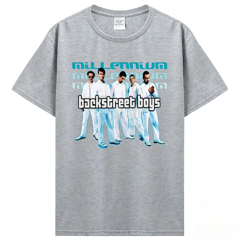 Backstreet Boys Millennium Tour Music Vintage T-shirt Men's and Women's Hipster Popular Tops Summer Fashion Streetwear Tees Gift
