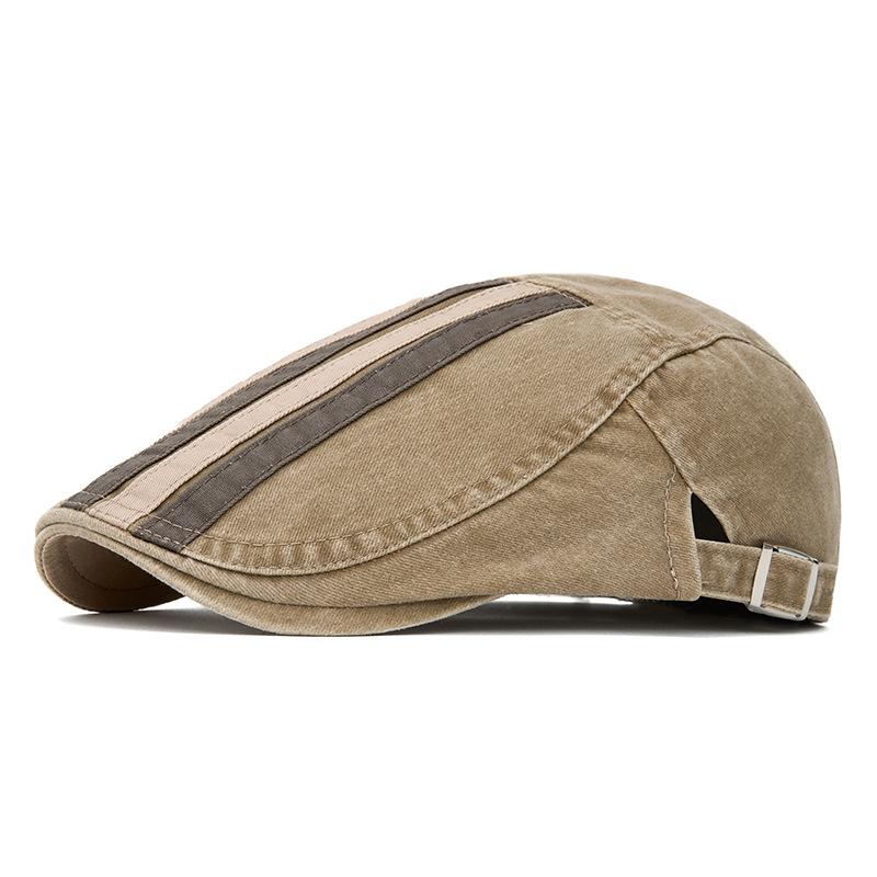 Spring Summer Cotton Forward Cap Men s Retro Beret British Newsboy Cap хаки