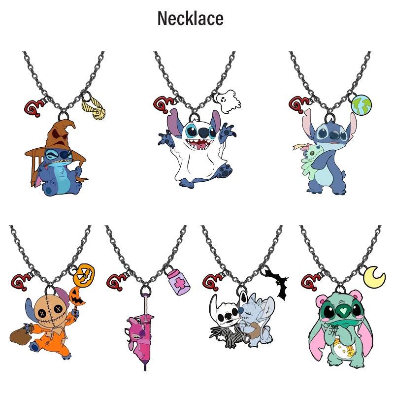 Cute Cartoon Character Stitch Necklace For Halloween Anime Pendant