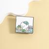 Cartoon Overwhelmed Book Lover Enamel Pin Exaggerated Figure Buried In Books Lapel Brooch Humorous Gift For Teens