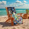 1PC Custom Name Frog Lotus Pond Beach Towel Highly Absorbent And Sand-Resistant Towel for Swimming, Pool, Yoga, And Travel Lightweight