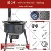 Extra Thick Patterned Steel Portable Wood-Burning Stove for Home & Outdoor Use