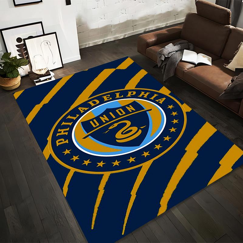 Philadelphia Union Logo Rug Non-slip Rug Suitable for Living Room and Bedroom Sofas