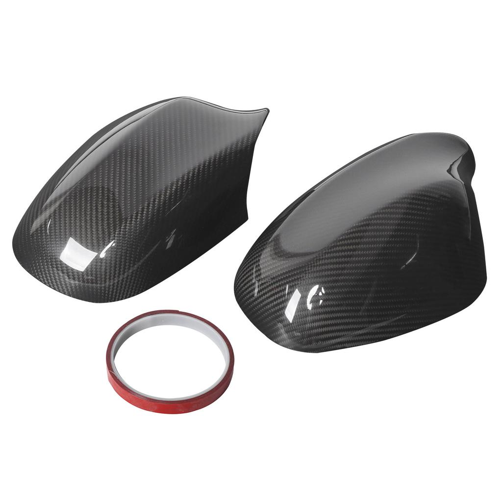 2 Stück Rückspiegelabdeckung Aufsatz Carbonfaser Kappe Ersatz für 3er E90 LCI 2009 2012