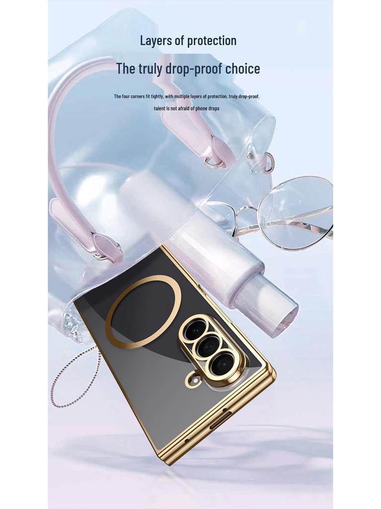 Samsung Z Fold7 Hülle: Hochtransparente, Anti-Drop, Magnetisch integrierte Schutzhülle