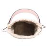 Michael Kors M K Aidy Drawstring Logo Cutout Design Leather Bucket Bag Mini Women bags Ice-Cream-Pink 35T1GUWC5L-POWDER-BLUSH