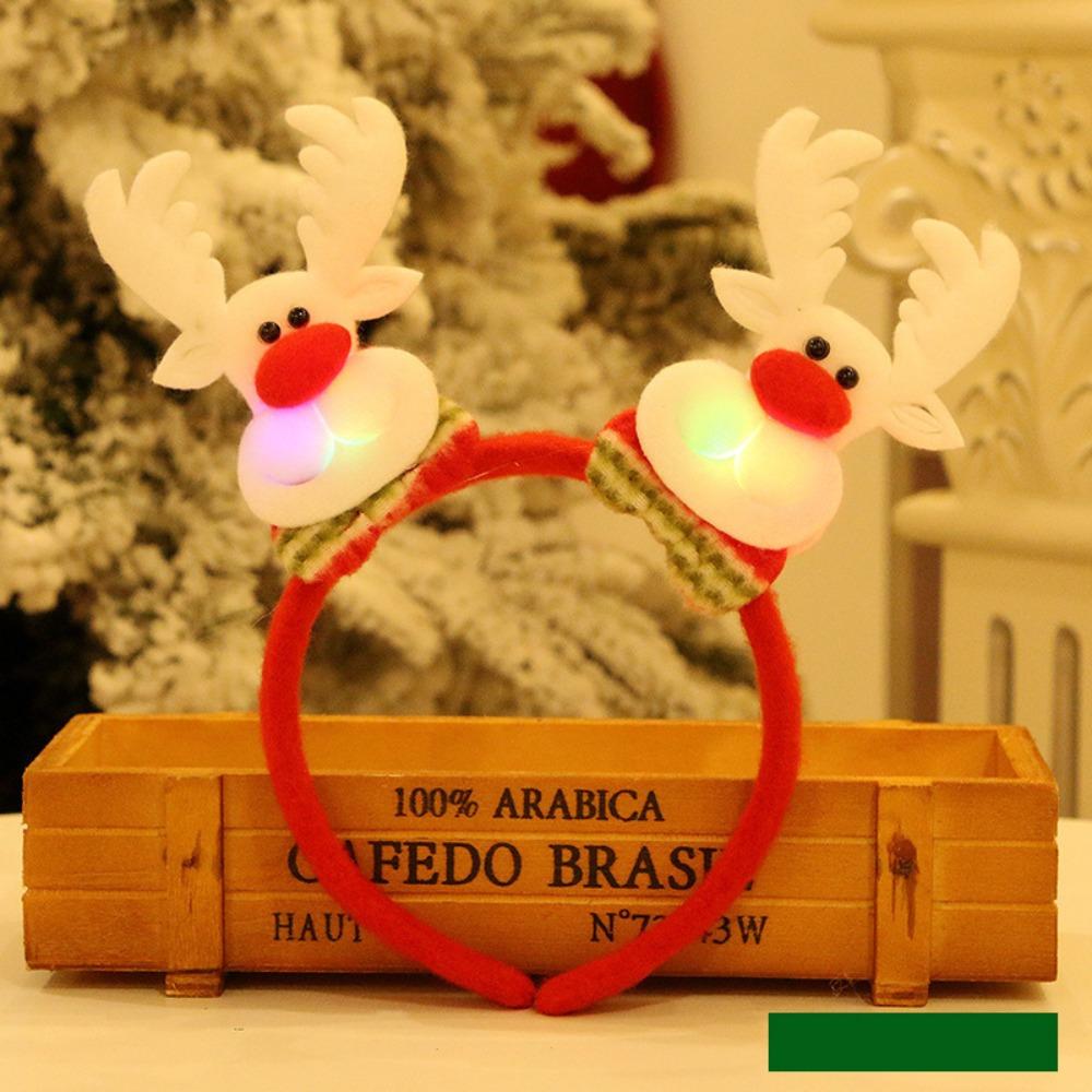 Snowman Christmas LED Headband Red Santa Hairband Snowman LED Light Headband  New Year's Eve