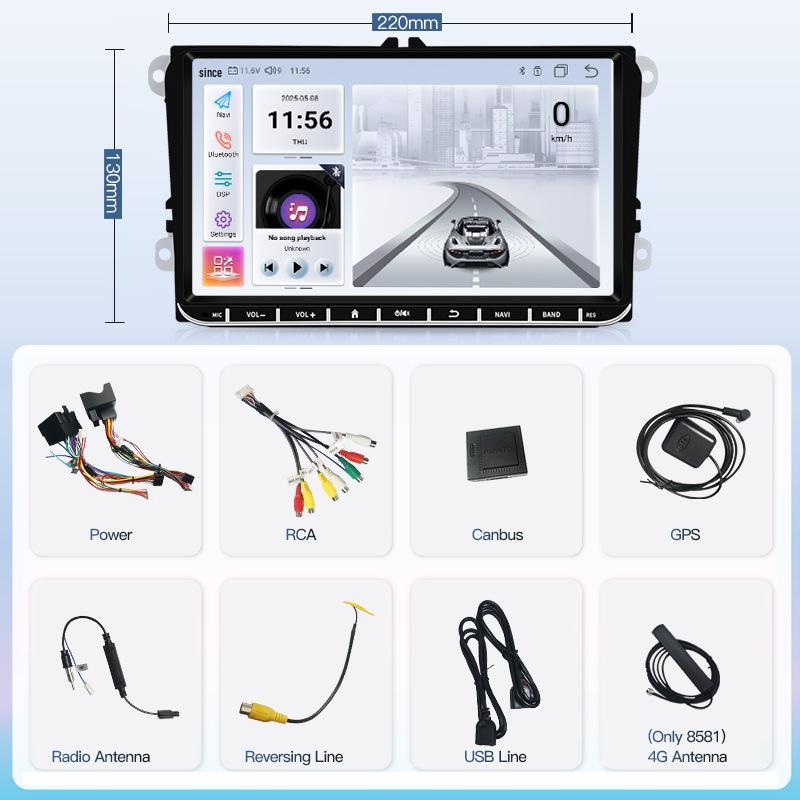 Skoda Roomster, Fabia Combi, Yeti Car Central Control Screen with Backup Camera & Navigation