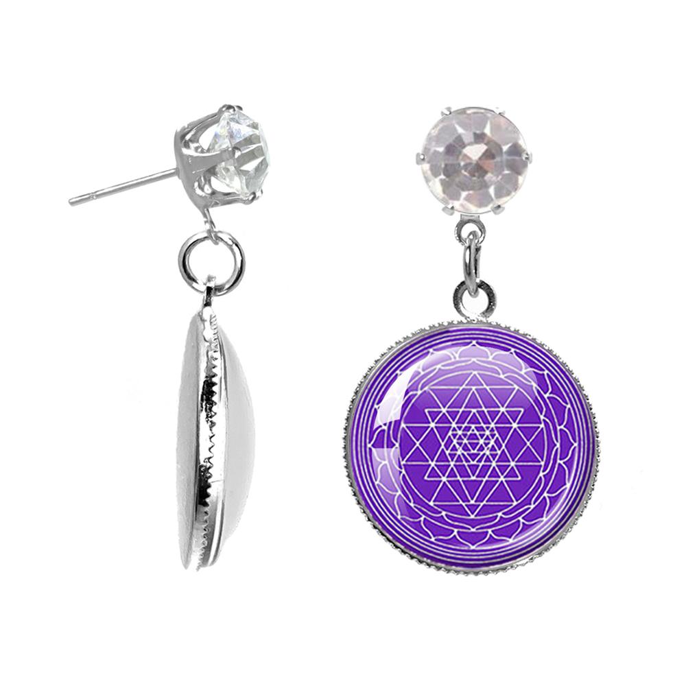 

Earring Indian Jewelry Mandala Earrings OM Yoga For Women Lift Of Flower Zen Jewelry Buddhist Drop Earrings Meditation Gift