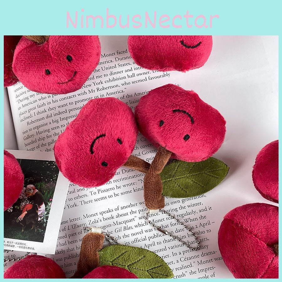 Charming Cherry Plush Keychain Delightful Fruit Doll For Backpack Decoration