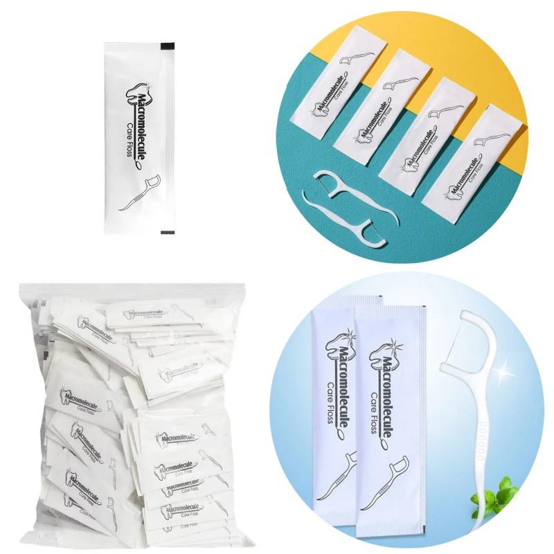 YS00072- Disposable Dental Floss Independent Packaging Portable Dental Floss Rods 300 Pack
