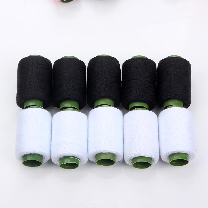 Polyester Sewing Thread Set: White, Black, Colored Threads & Needles for Hand & Embroidery Sewing