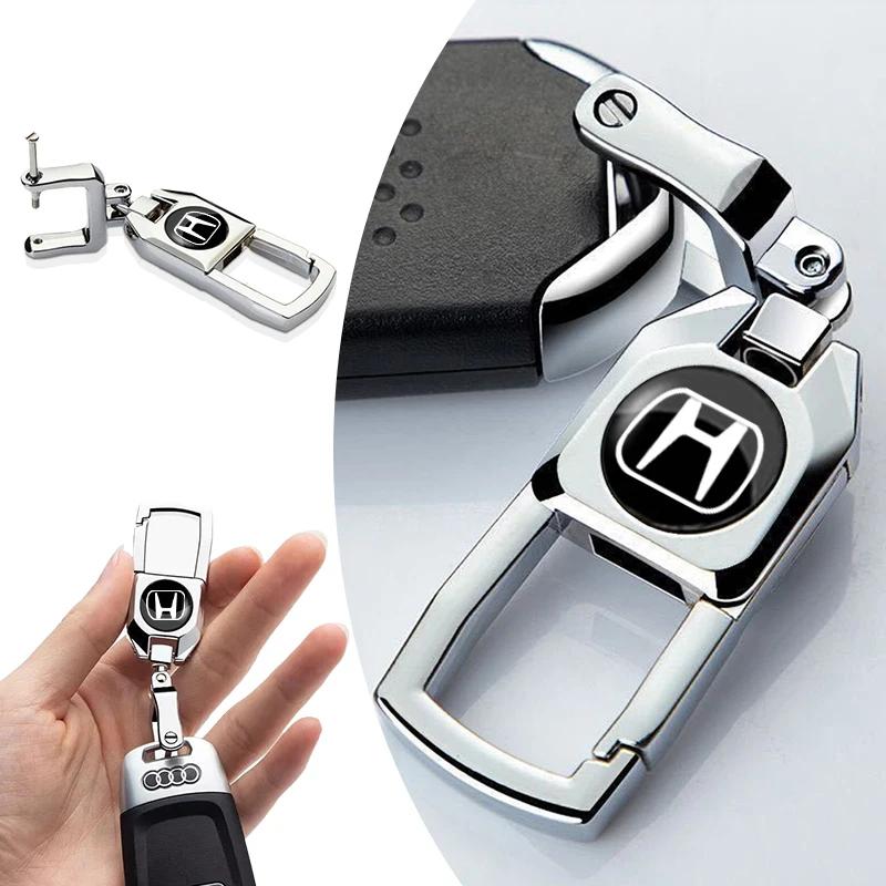 1pcs Metal Car Keychain Keyring Key Auto Accessories For Honda Civic Fit Jazz GK5 Accord Pilot CRV Odyssey Passport City HRV KU9