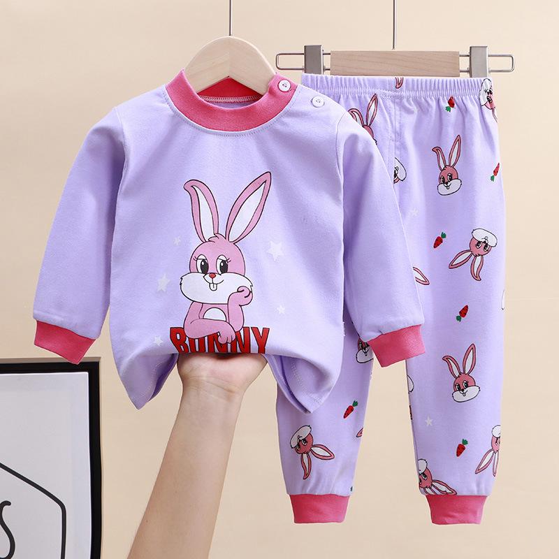 

Детский хлопковый пижамный комплект: Мальчиковое осенне-зимнее нижнее белье, топы и брюки 140 cm