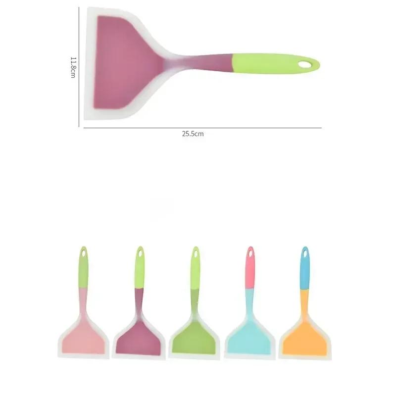 Kitchen Ware Scoops Cooking Utensils Spatula Random Color Silicone Beef Meat Egg Kitchen Scraper Wide Pizza Cooking Tools Shovel
