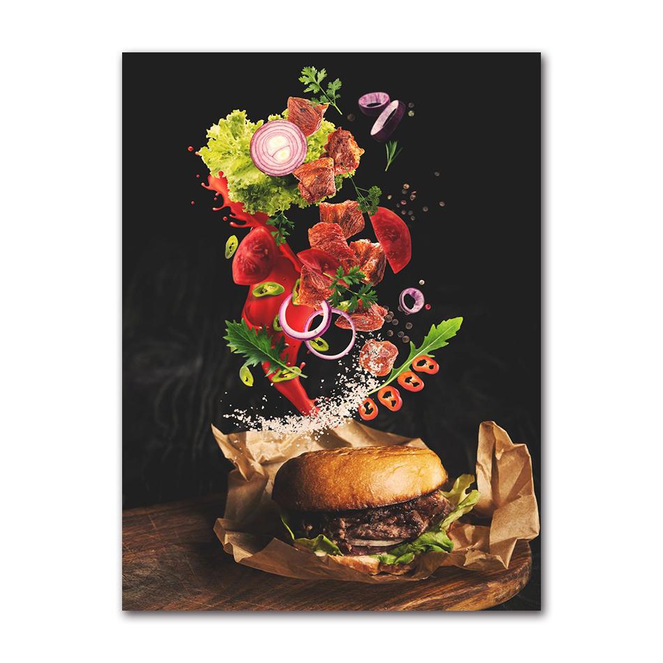 Gastronomy And Kitchen Poster Food Pictures Restaurant Decoration Canvas Printing Wall Picture Home Room