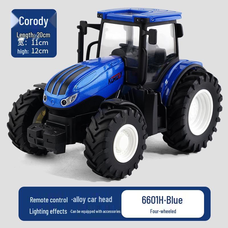 Children's Remote Control Harvester Tractor Toy - Educational Inertial Model for Kids 3+