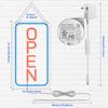 Ultra Bright LED Open Signs for Business, 16’’x 9’’ Neon Open Sign, Vertical Light up Sign with ON/OFF Switch adapter for Window Bars Cafes
