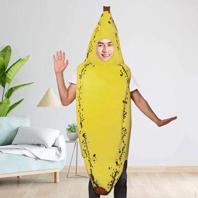 Banan Costume for Putting On, Enchanting Outfit, Clothing, Decorative Banana Suit, Fruit Overall