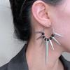 Gothic Inspired Hoop Earrings Star/Thorns Rivet Ear Buckles Fashion Ear Accessories for Theme Gatherings and Event