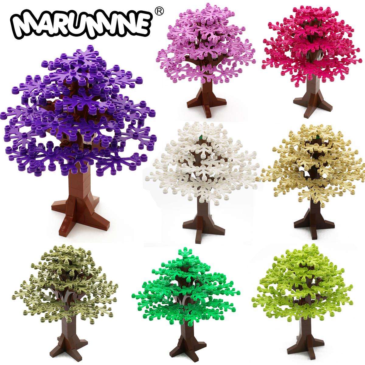Interesting Toys And Dolls Unisex Kids Marumine 90Pcs Build Bricks Tree Sets Construction Moc Blocks Plant Natural City Street View Park Jungle Christmas Toys For Kids