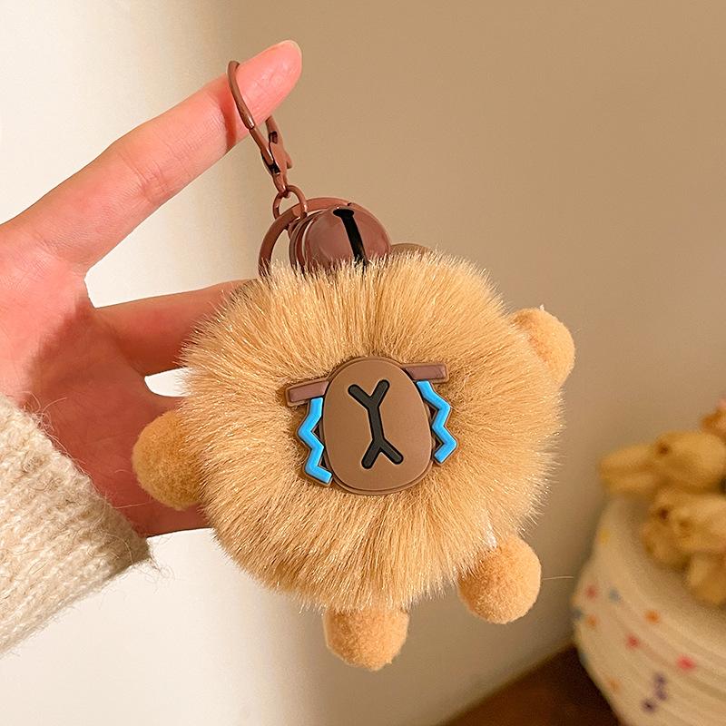 Plush Animals Keychain Cartoon Stuffed Animal Pendant Doll Pendant Keyring for Car Key Bags Backpack