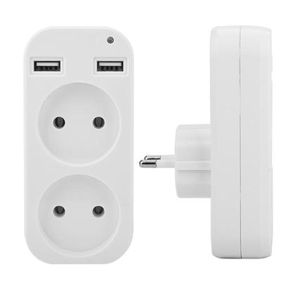 Multifunction 2 Socket 2 USB Charging Ports Power for USB Devices EU Plug
