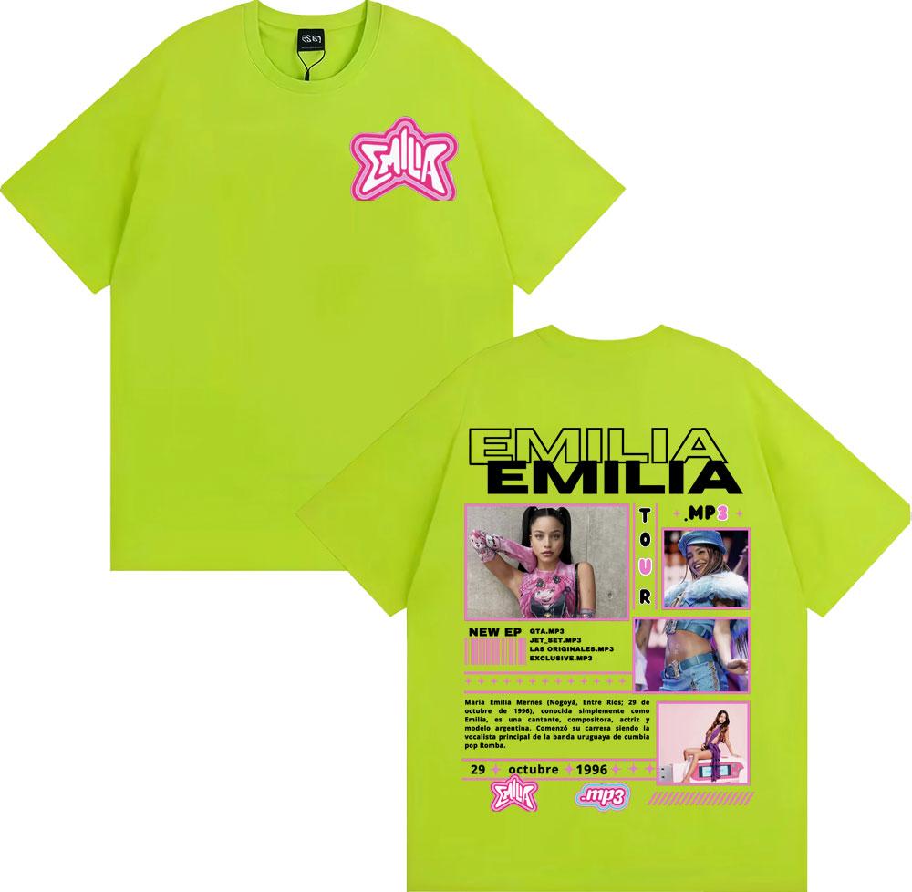 Singer Emilia Mernes MP3 Tour 2025 Graphic T Shirt Men Women Fashion Aesthetic High Street T-shirts Casual O-Neck Cotton T-shirt