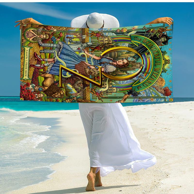 Wonderful Wizard Adventure Beach Towel, Super Soft Microfiber, Gift for Her/Him, Birthday, for Pool, Beach, Travel, Home Decor Fan gifts