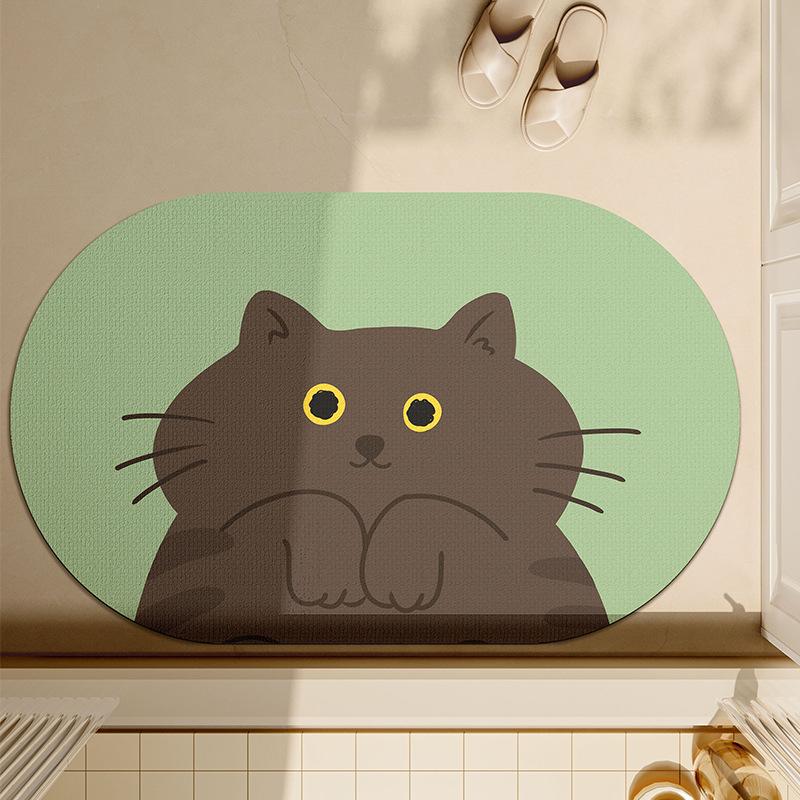 

Простой Ветер Ванная Мягкий Диатомовый Грязевой Коврик Для Пола Для Котят Туалет Туалет Абсорбирующий Коврик Для Пола Для Ванной Противоскользящий Сухой Коврик Для Ног 40 * 60cm