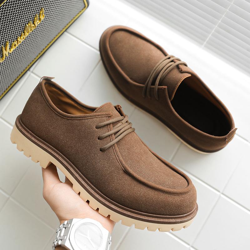 New retro casual kangaroo shoes platform soles Japanese leather shoes Martin boots Z