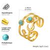 Stainless Steel Star Moon Ring for Women, Waterproof Layered Stackable Open Finger Ring, Boho Celestial Zircon Adjustable