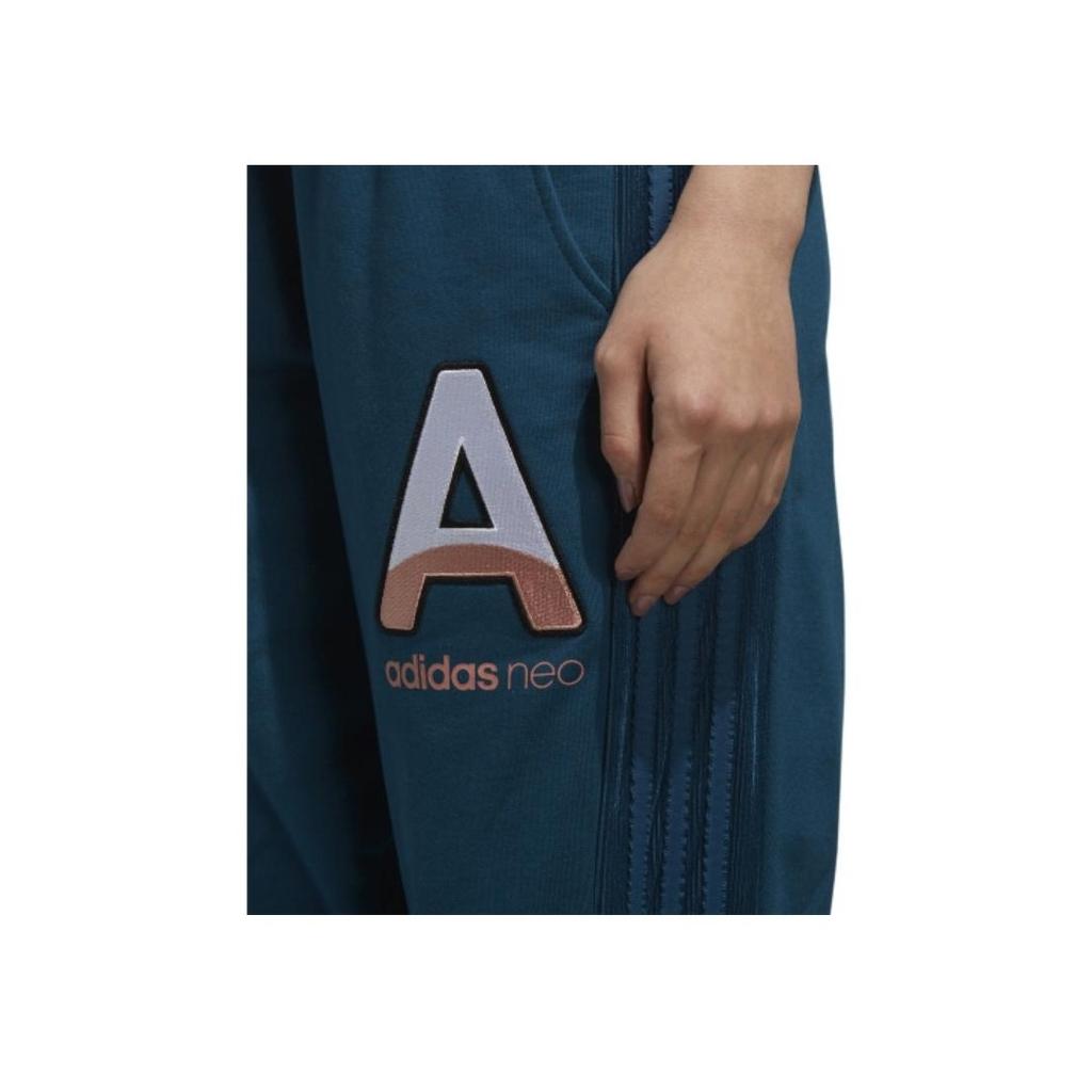 Adidas Neo Vintage Drawstring Mid-Rise Tapered Knit Sports Pants Women Bottoms Navy-Blue EI4288