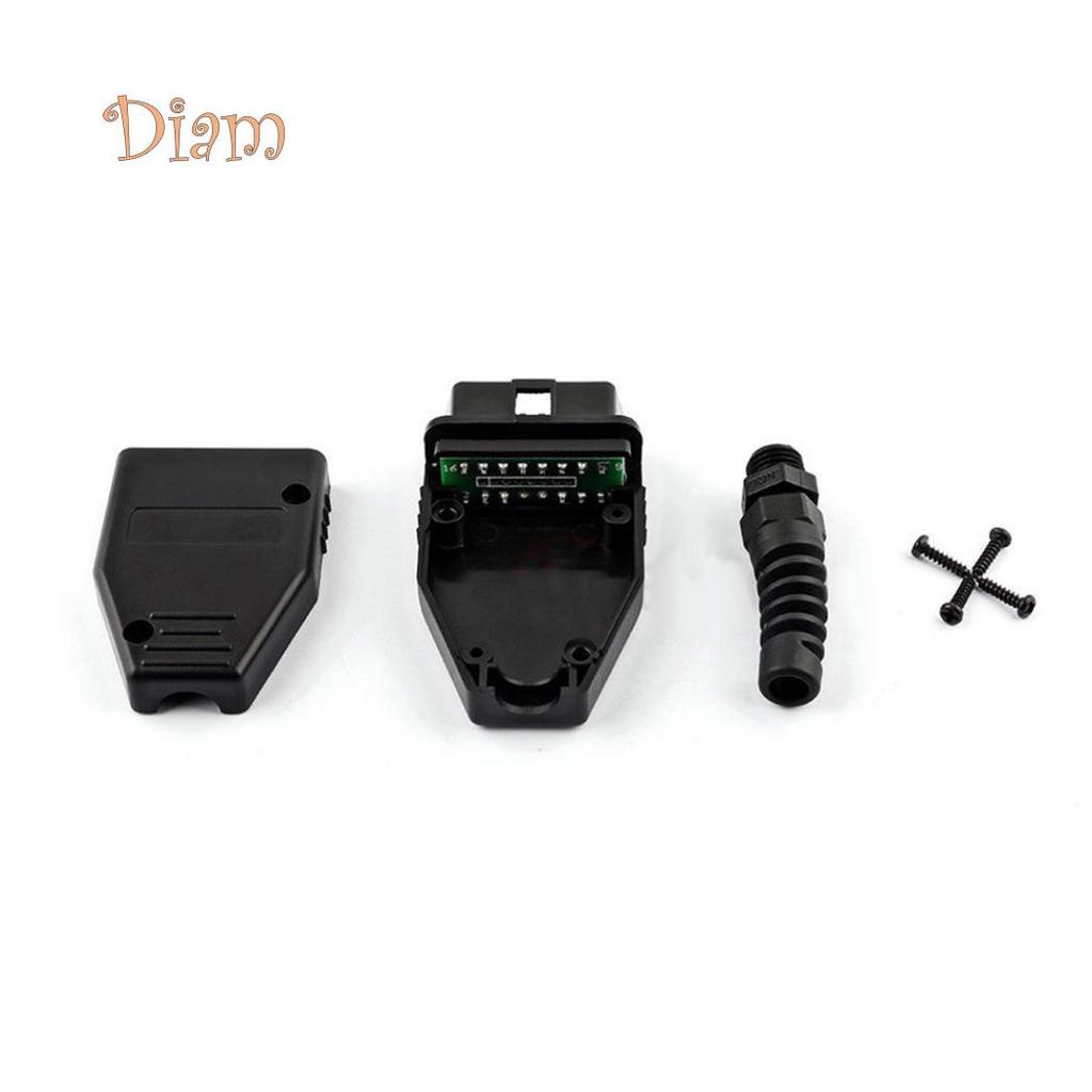 B-Bay Durable 16 Pin Male Shell Diagnostic Adaptor Cable OBD2 Connector Plug Auto Tool Accessories