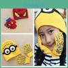 Soft Acrylic Minions Gloves And Hat Set For Kids Adorable Cartoon Winter Accessories