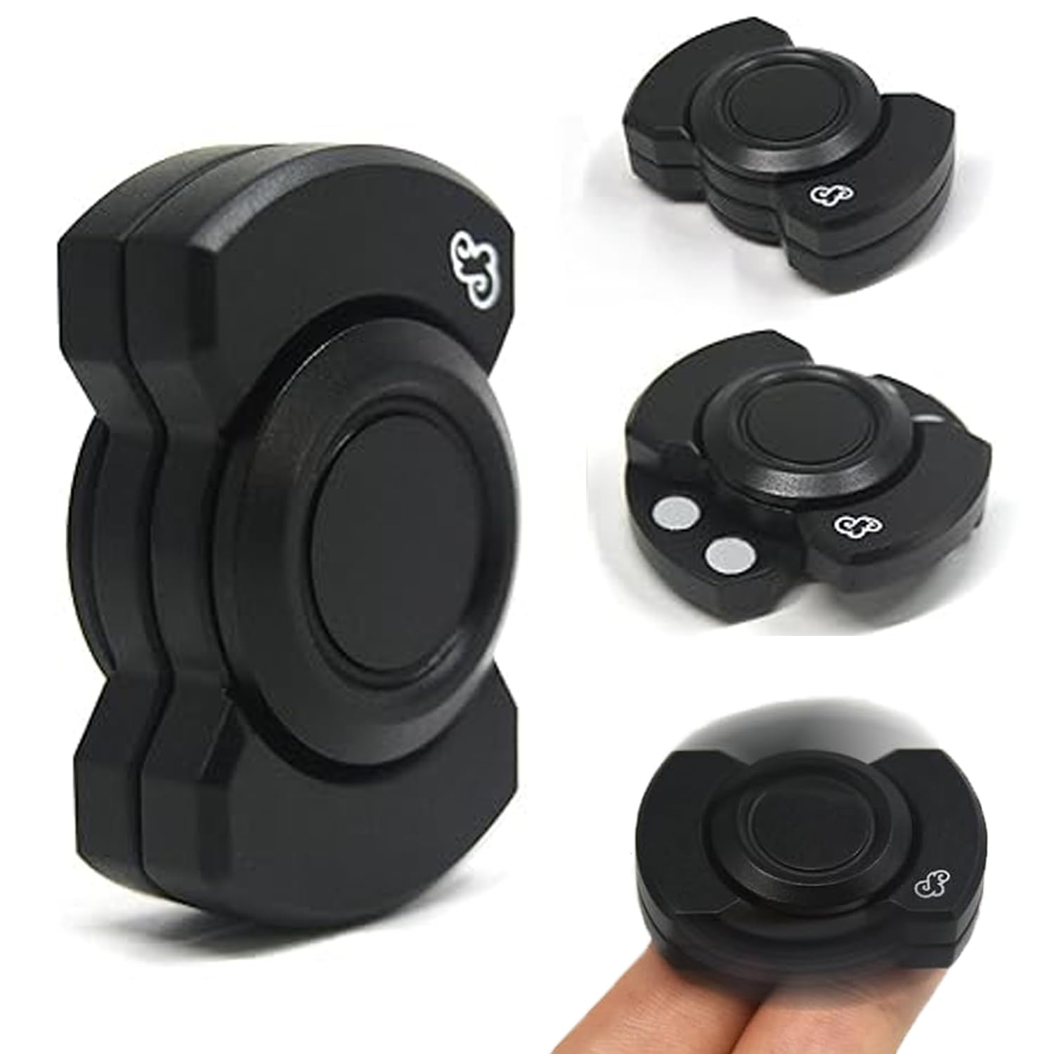 

Moruna Hand Spinner Metal Fidget Slider EDC ADHD Toy Stress Relief Black