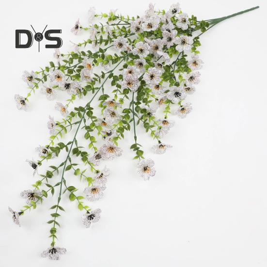 Εξωτερικά Κρεμαστά Λουλούδια Ανθεκτικά στην Υπεριώδη Ακτινοβολία Τεχνητά Λουλούδια Μπουκέτο Ψεύτικα Λουλούδια Κληματαριάς για Όλες τις Εποχές για Παράθυρο Κήπο Βεράντα Διακόσμηση Γάμου