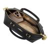 Coach Sadie 30 Umhängetasche Mit Goldfarbenen Metallakzenten Aus Genarbtem Leder Damen Handtaschen Schwarz CCM70-IMBLK