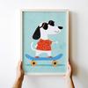 Poster Posters for Children Dog On a Board