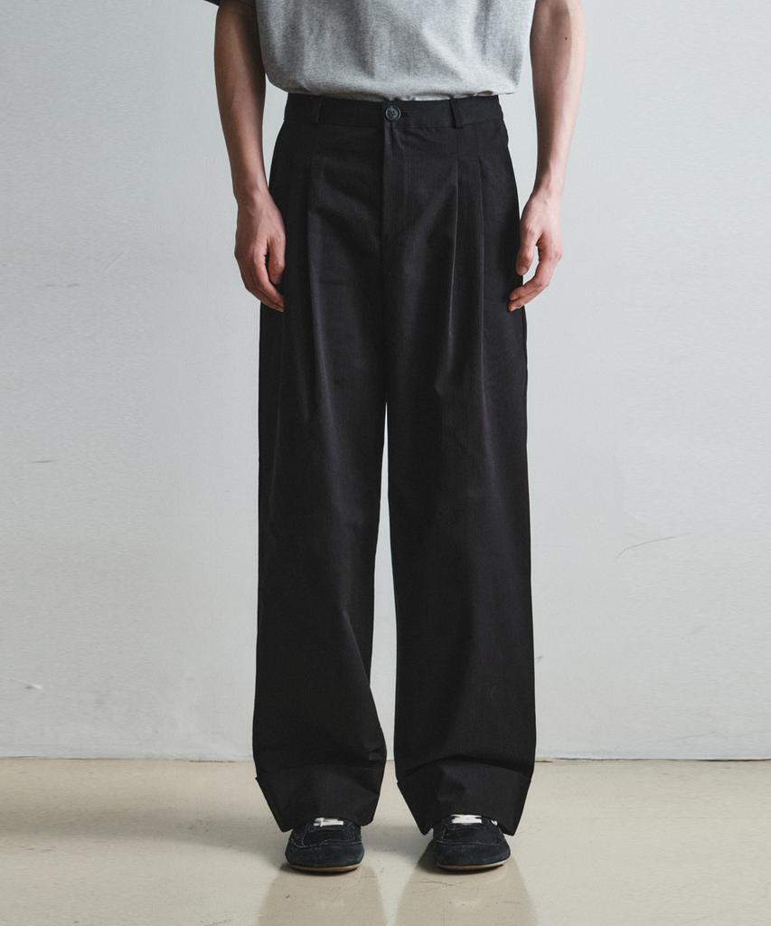 Wednesday Oasis Herring Roll-Up Wide Cotton Pants_Black(W26Pt05)
