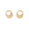 European and American retro high-end acrylic gold-plated stud earrings, electroplating personalized fashion women's stud earrings set