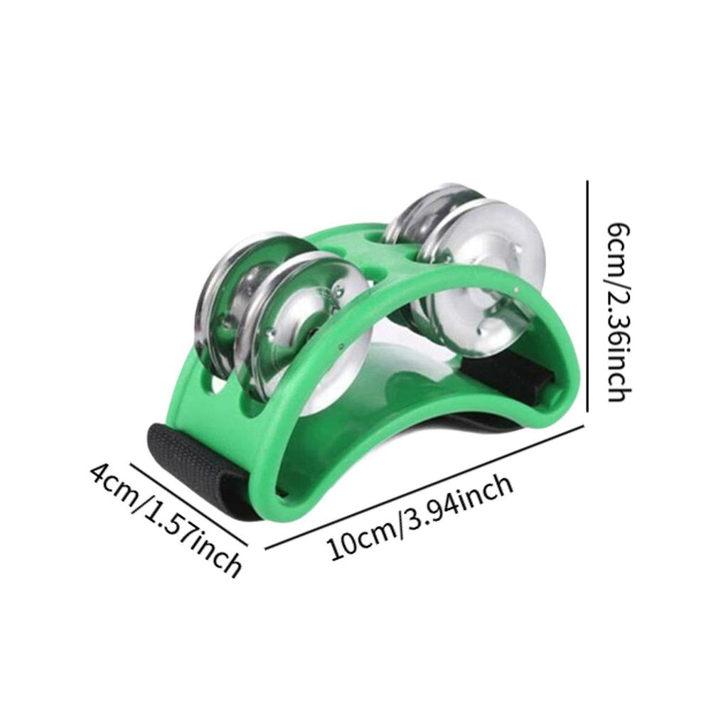 Foot Tambourine 4 Bells Tambourine Professional Shoe Tambourines Shaker Foot Drum for Party Banjo Mandolin Ukulele Instrument