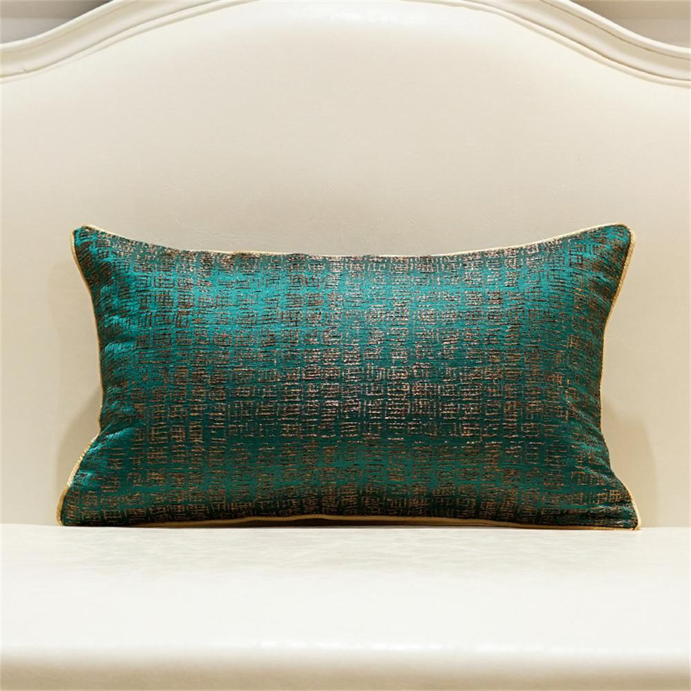 

1 шт., высококачественная жаккардовая ткань, современный светлый роскошный зеленый простой чехол для подушки, подходит для учебы, гостиной, спальни без наволочки 12inch*20inch брансуик зеленый